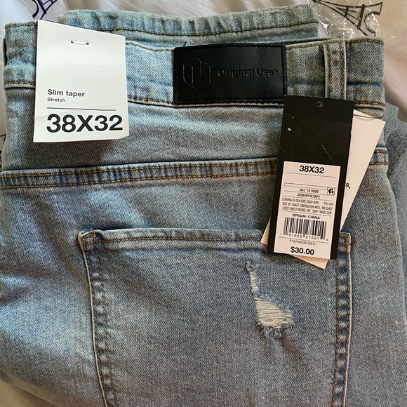 NWT Original Use Slim Taper stretch jeans, 38x32 - Picture 4 of 4